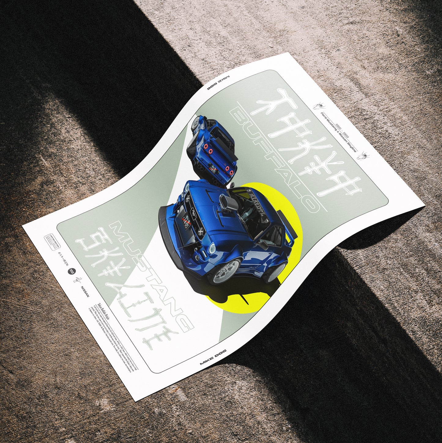 Blue TOKYO BUFFALO - Poster