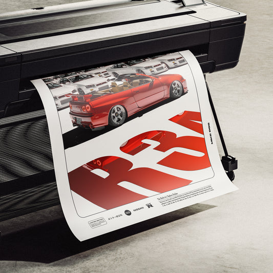 Red TOPLESS SKYLINE - Poster