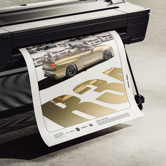 Gold TOPLESS SKYLINE - Poster