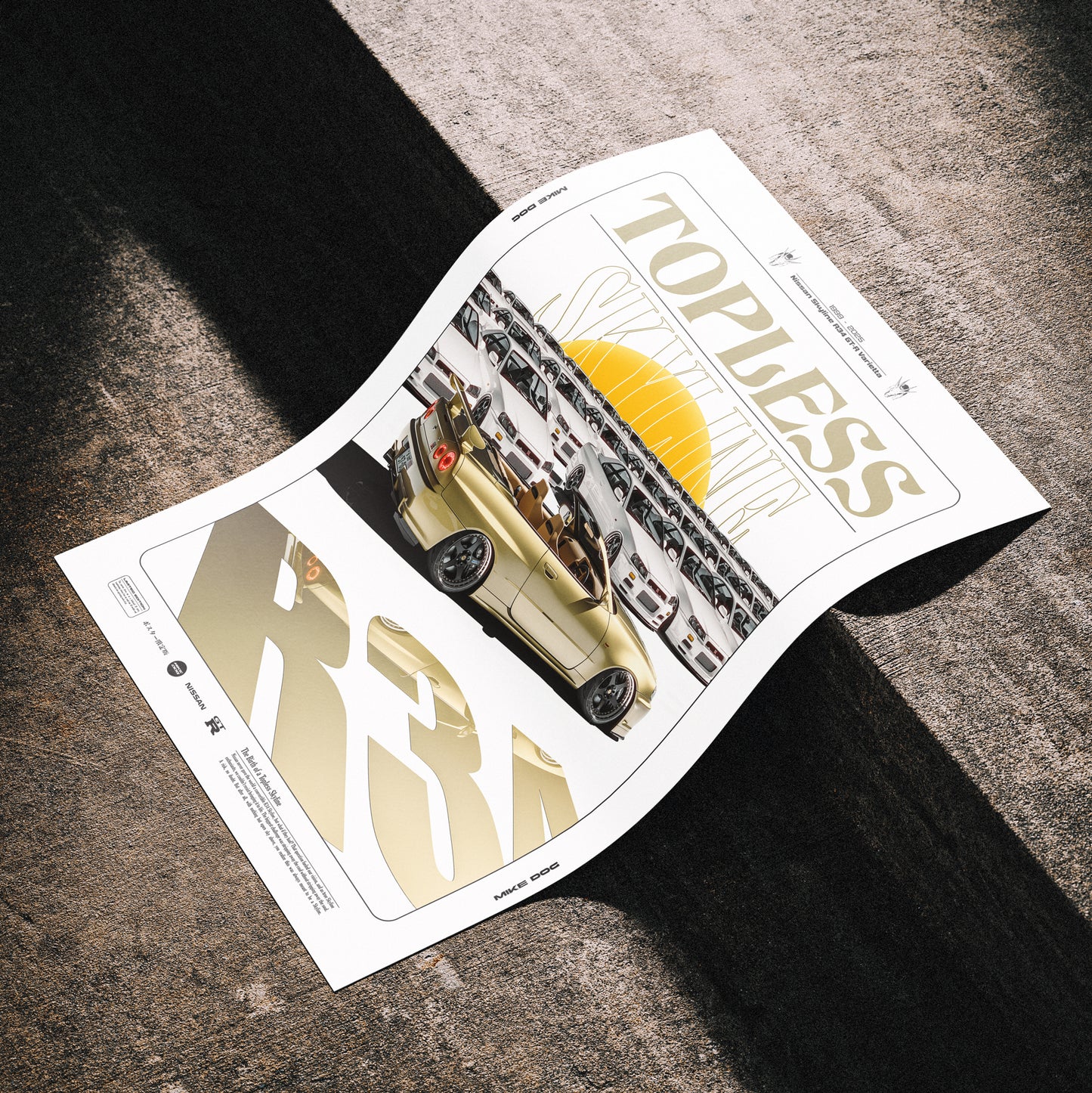 Gold TOPLESS SKYLINE - Poster
