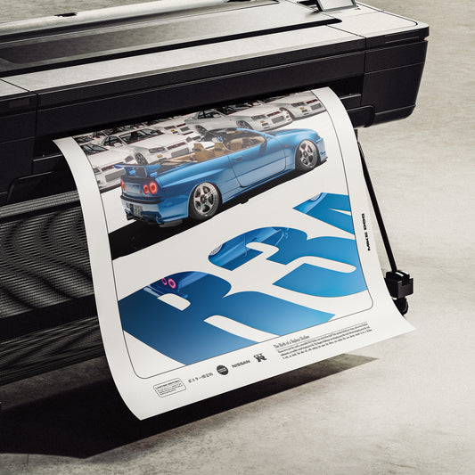 Blue TOPLESS SKYLINE - Poster