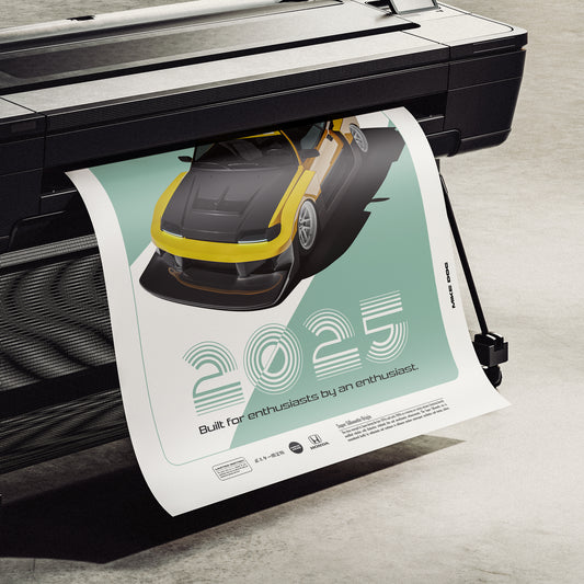 Yellow CRX SUPER SILHOUETTE - Poster