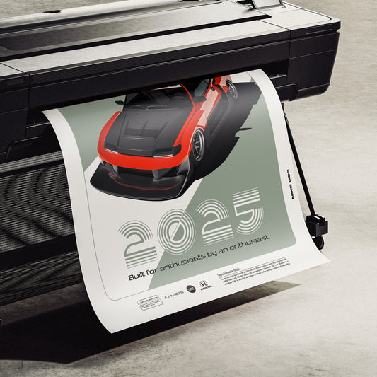 Red CRX SUPER SILHOUETTE - Poster