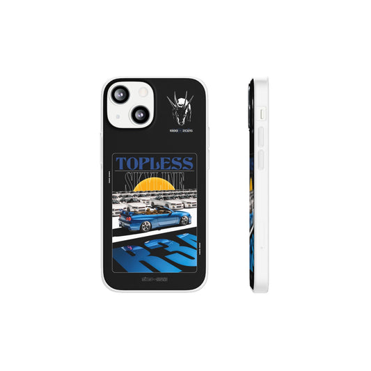 Blue TOPLESS SKYLINE - iPhone Case