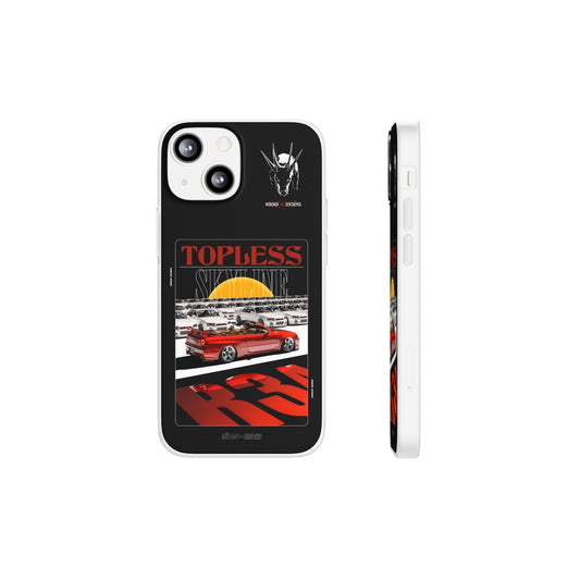 Red TOPLESS SKYLINE - iPhone Case