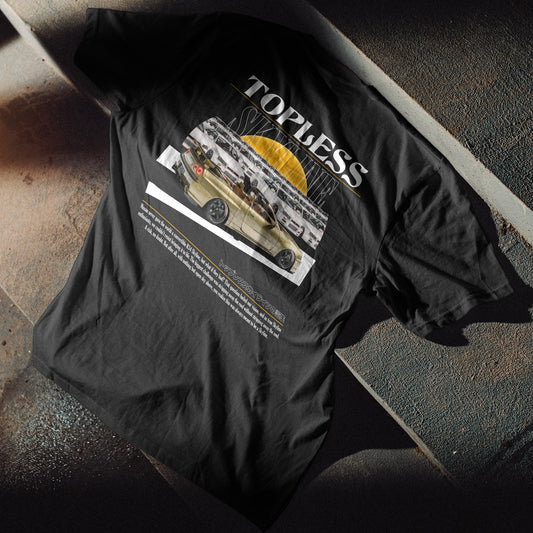 Gold TOPLESS SKYLINE - Heavy T-Shirt