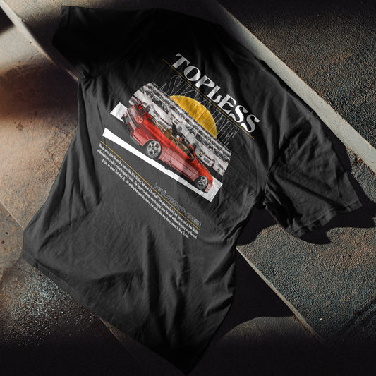 Red TOPLESS SKYLINE - Heavy T-Shirt