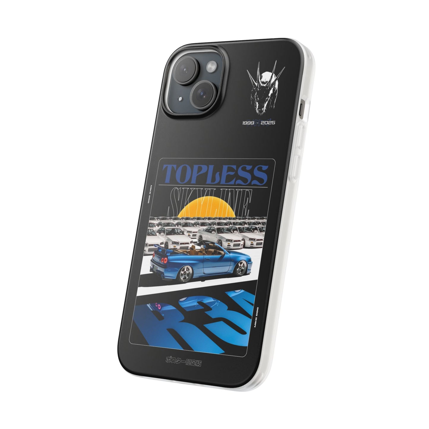 Blue TOPLESS SKYLINE - iPhone Case