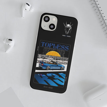 Blue TOPLESS SKYLINE - iPhone Case