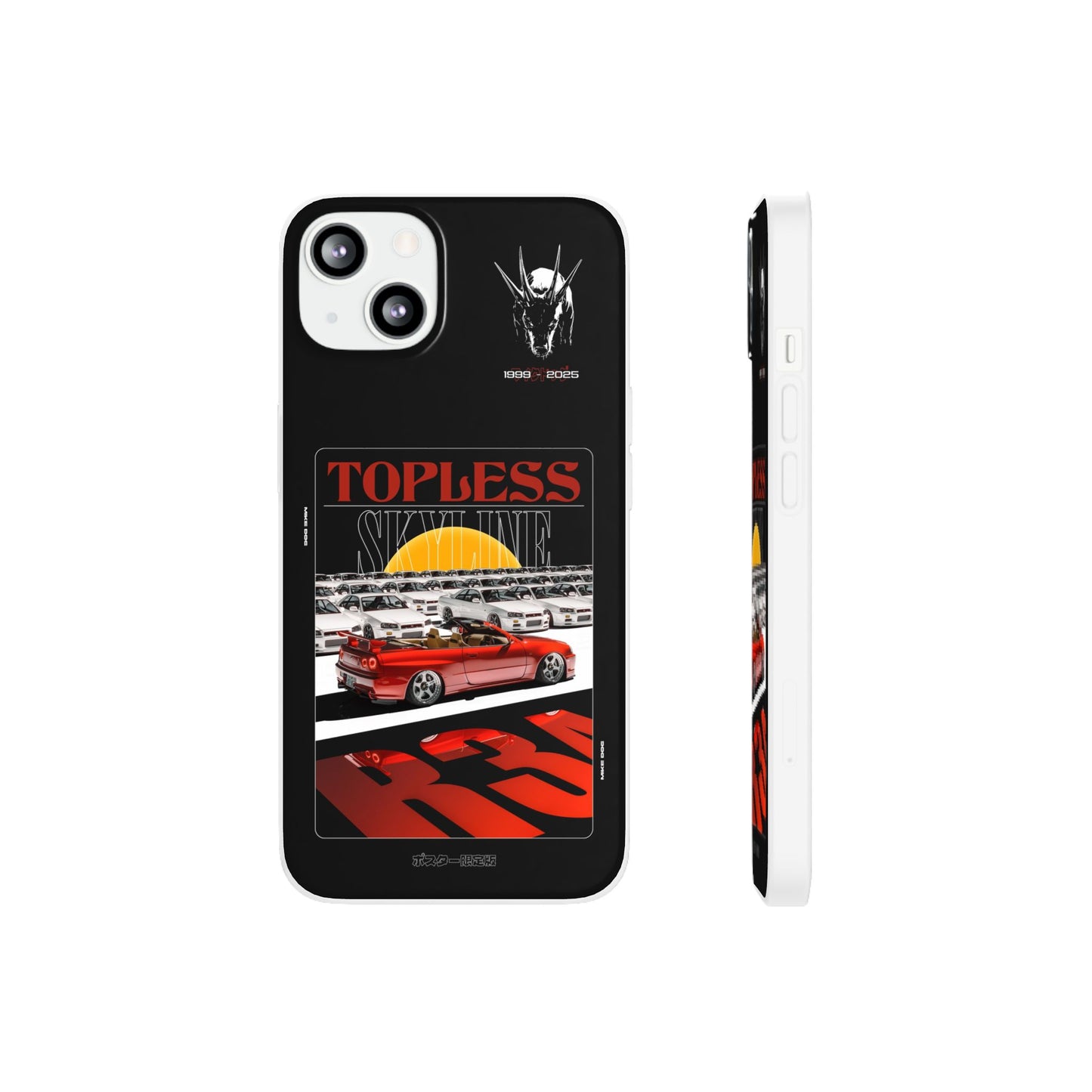 Red TOPLESS SKYLINE - iPhone Case
