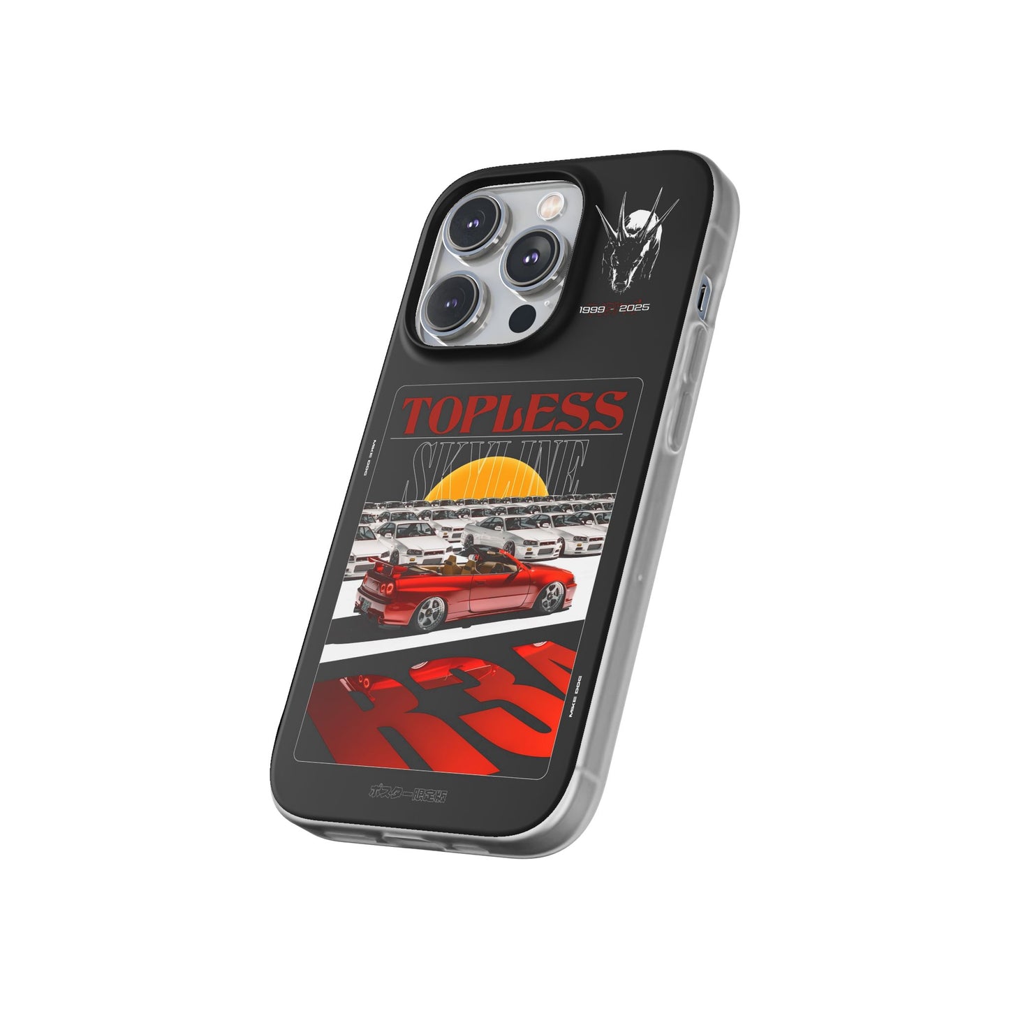Red TOPLESS SKYLINE - iPhone Case