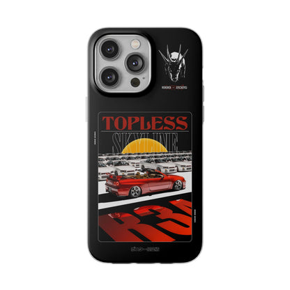 Red TOPLESS SKYLINE - iPhone Case