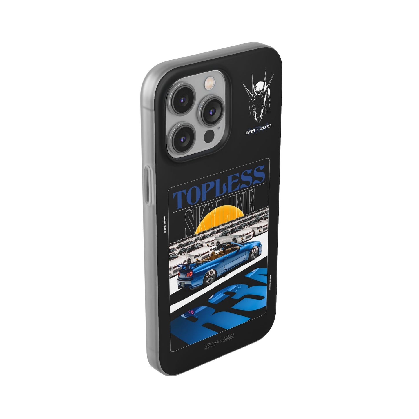 Blue TOPLESS SKYLINE - iPhone Case