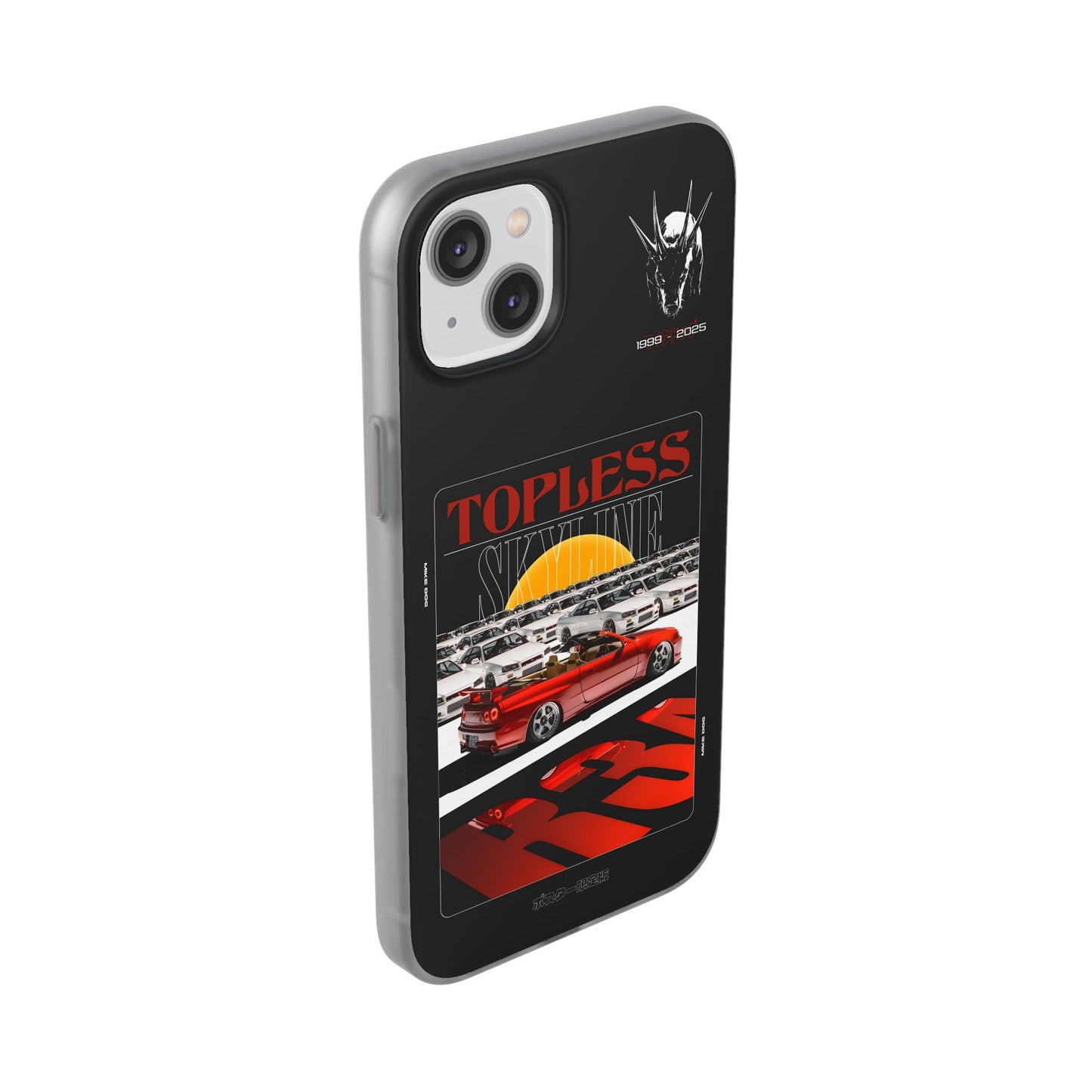 Red TOPLESS SKYLINE - iPhone Case