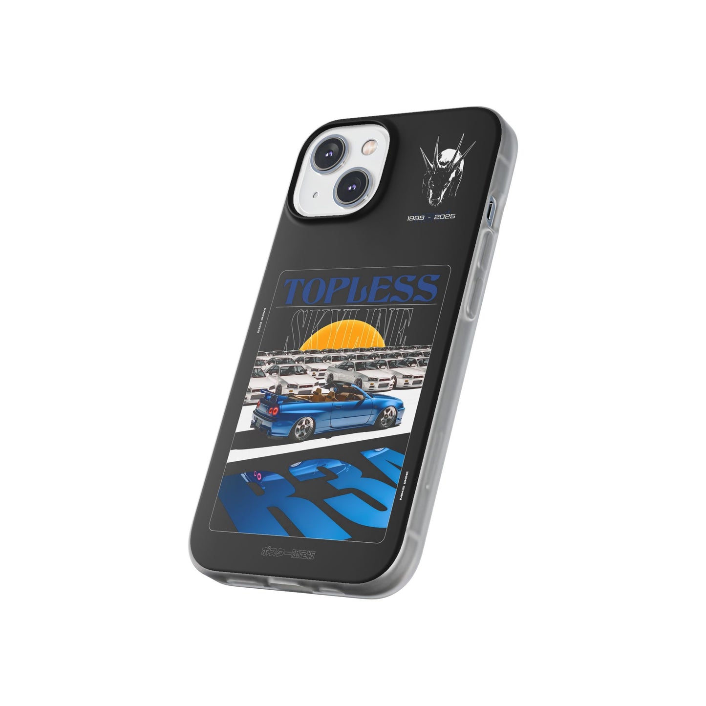 Blue TOPLESS SKYLINE - iPhone Case