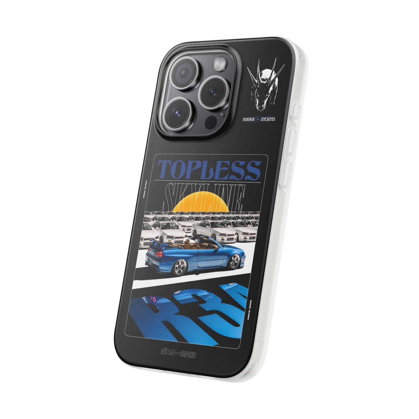 Blue TOPLESS SKYLINE - iPhone Case