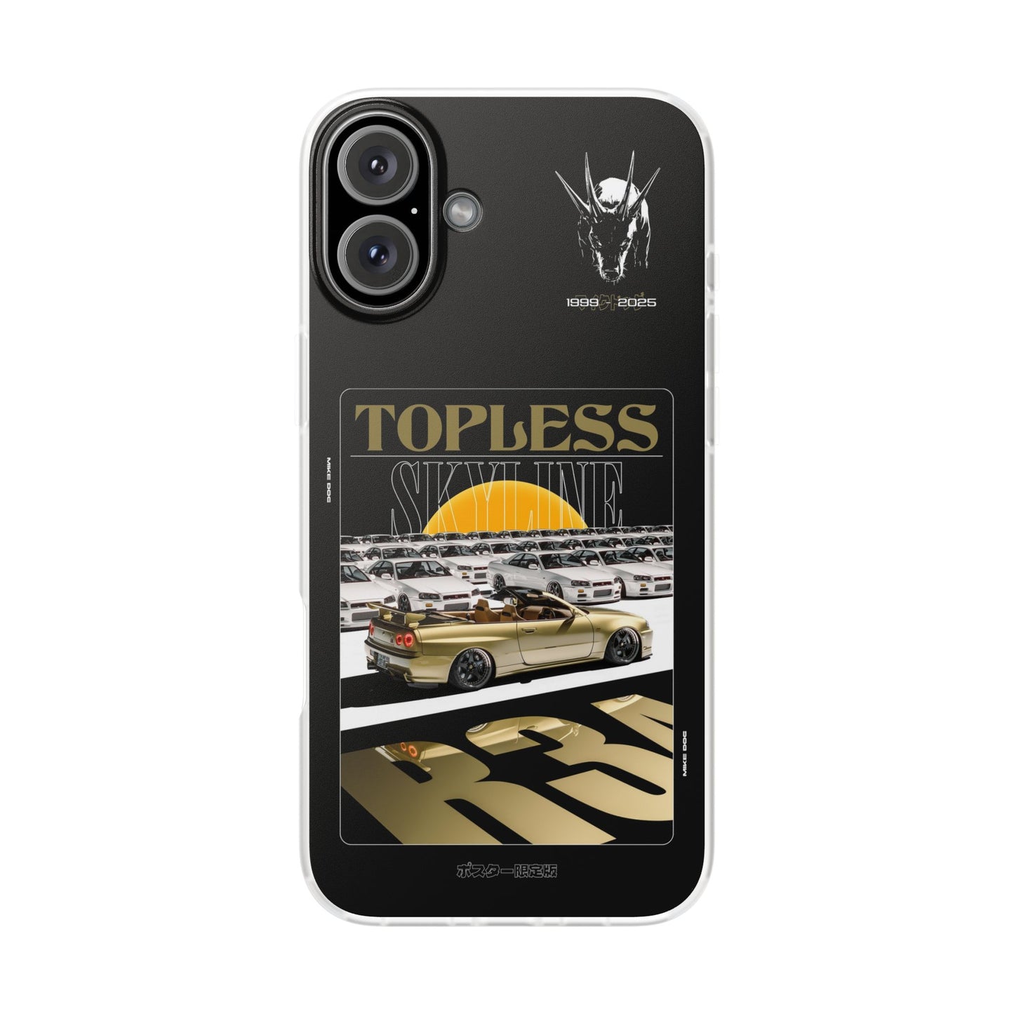 Gold TOPLESS SKYLINE - iPhone Case