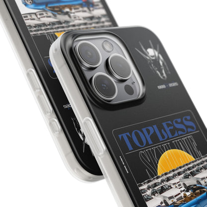 Blue TOPLESS SKYLINE - iPhone Case