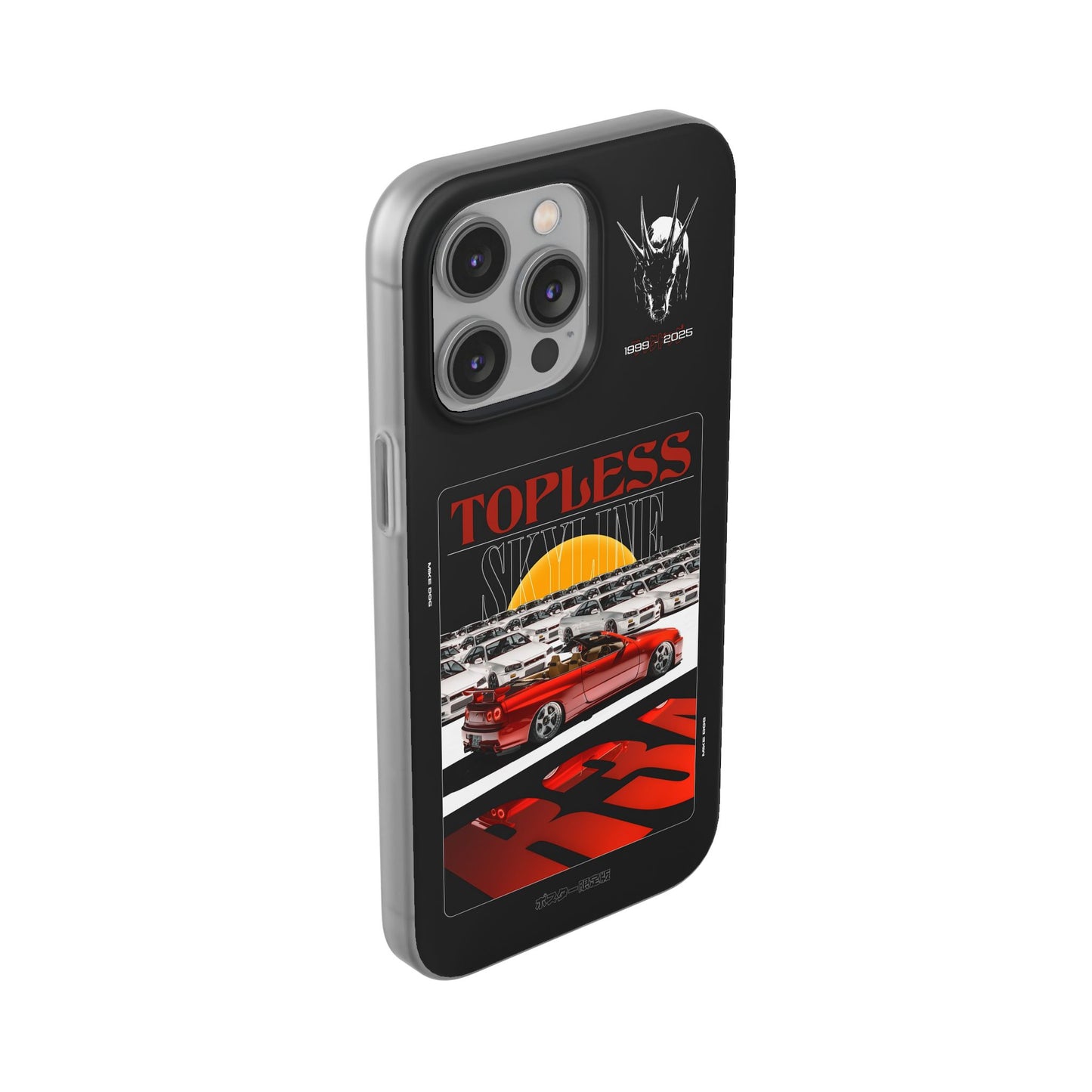 Red TOPLESS SKYLINE - iPhone Case