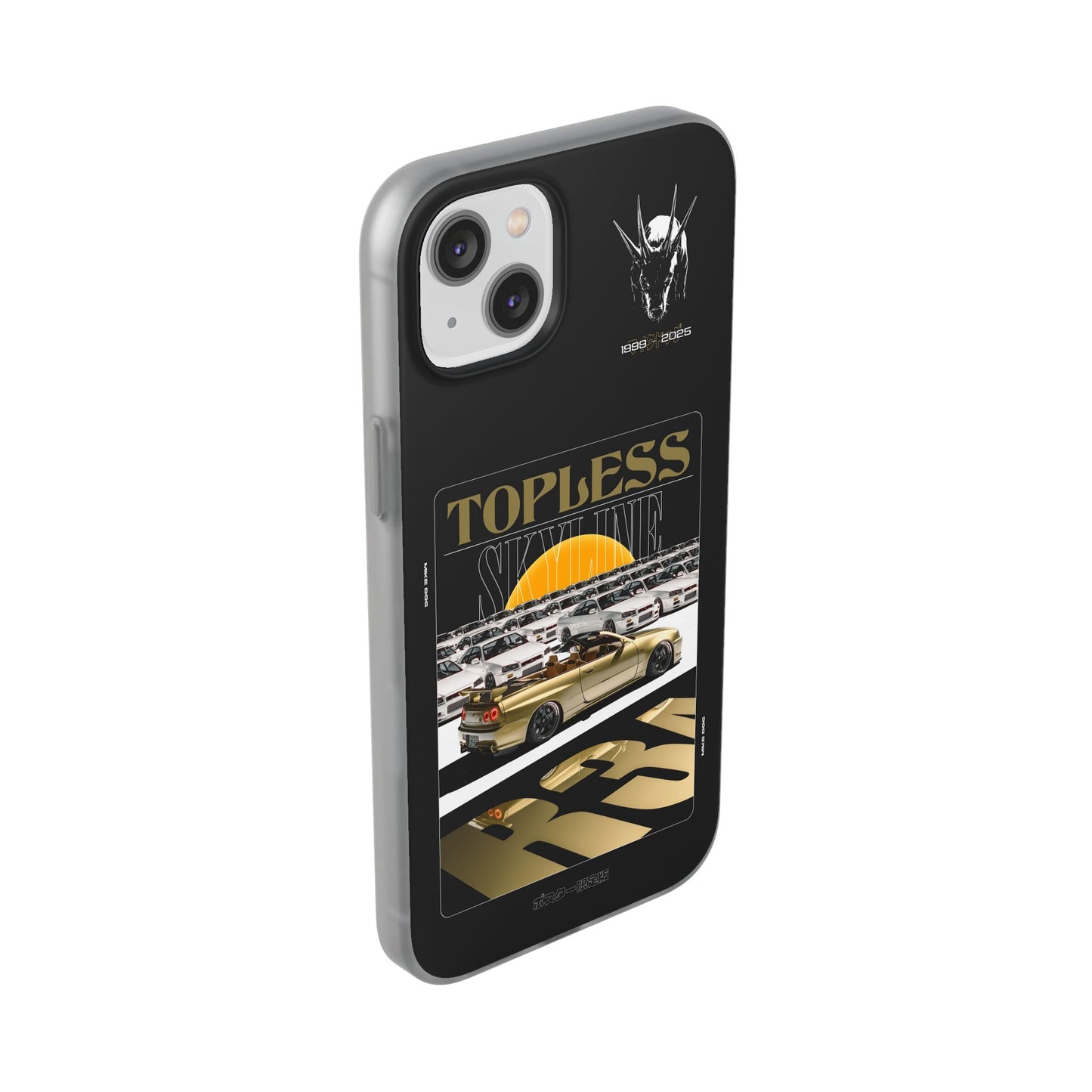 Gold TOPLESS SKYLINE - iPhone Case