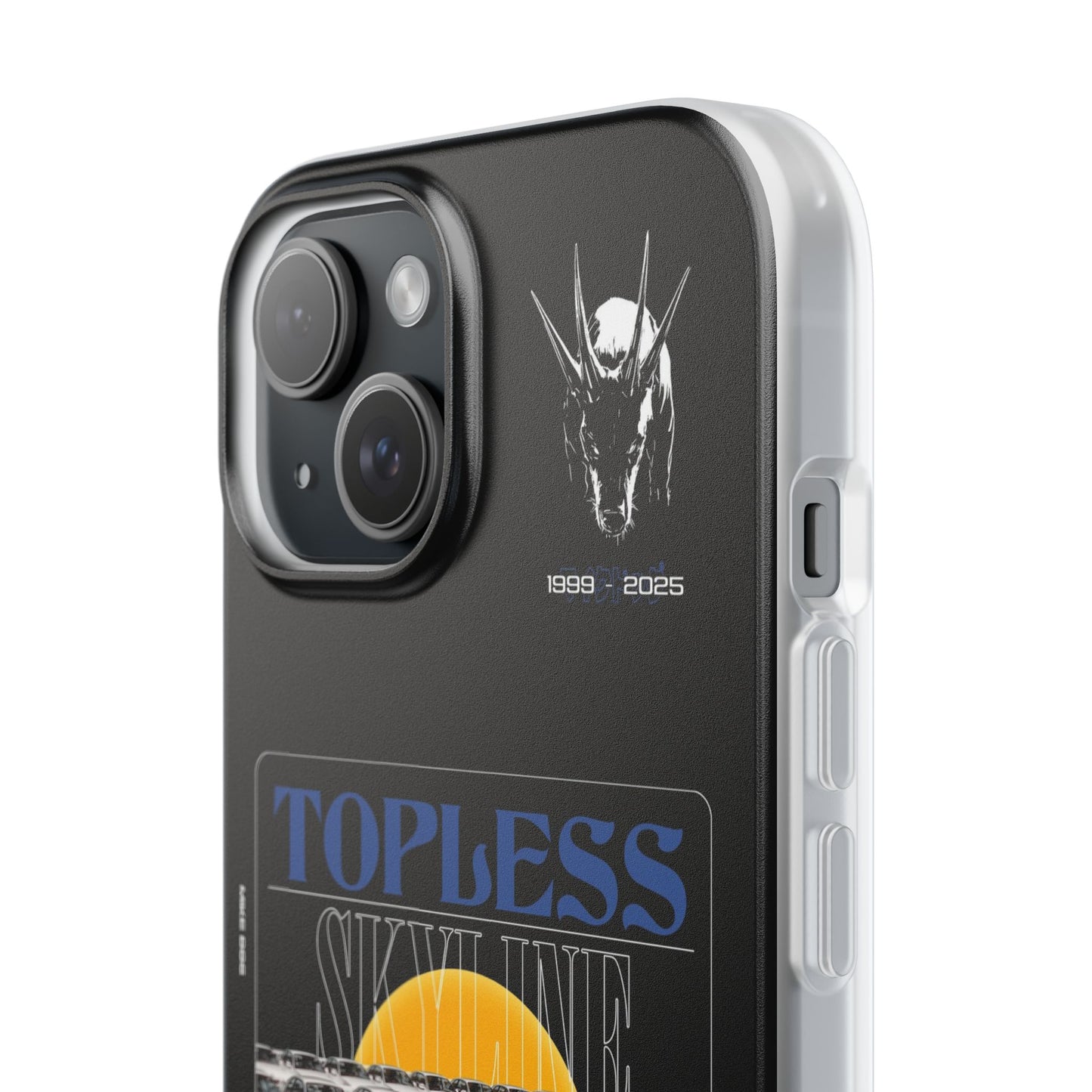 Blue TOPLESS SKYLINE - iPhone Case
