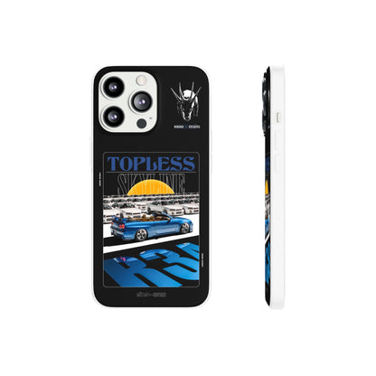 Blue TOPLESS SKYLINE - iPhone Case