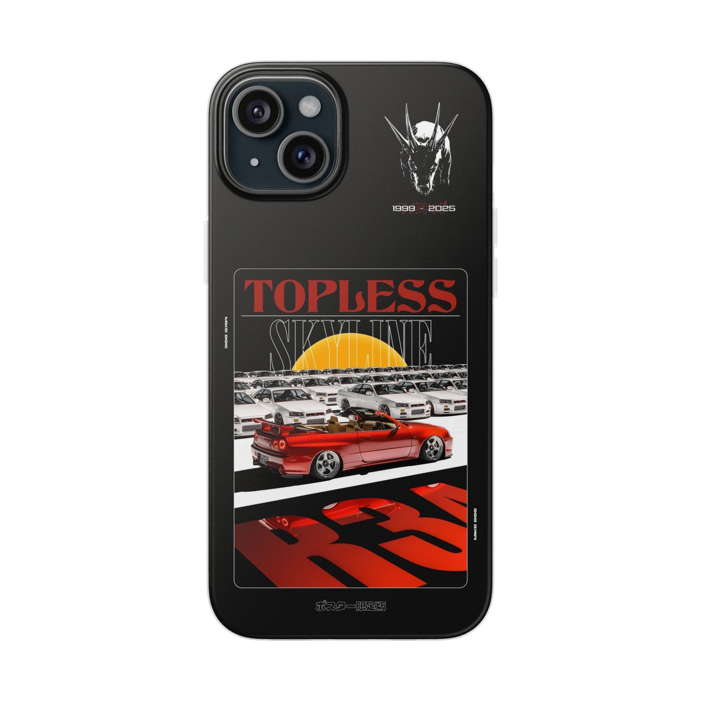 Red TOPLESS SKYLINE - iPhone Case