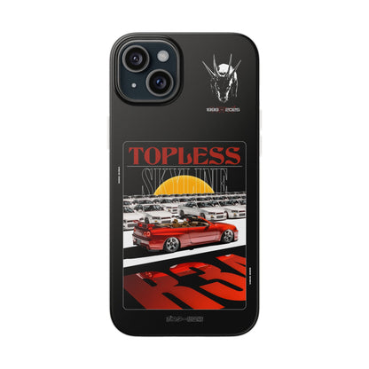 Red TOPLESS SKYLINE - iPhone Case