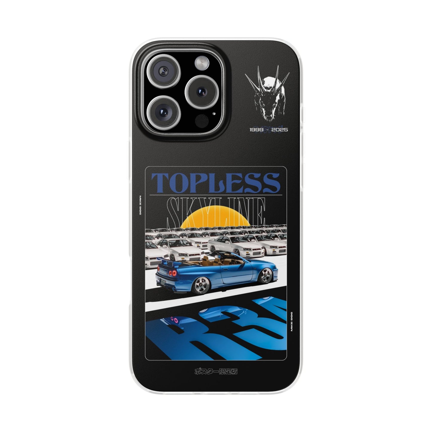 Blue TOPLESS SKYLINE - iPhone Case