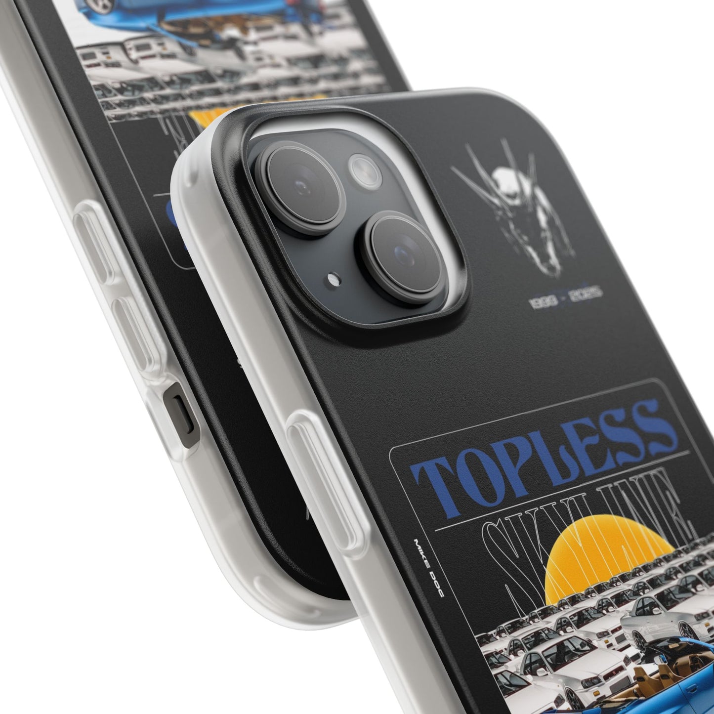 Blue TOPLESS SKYLINE - iPhone Case