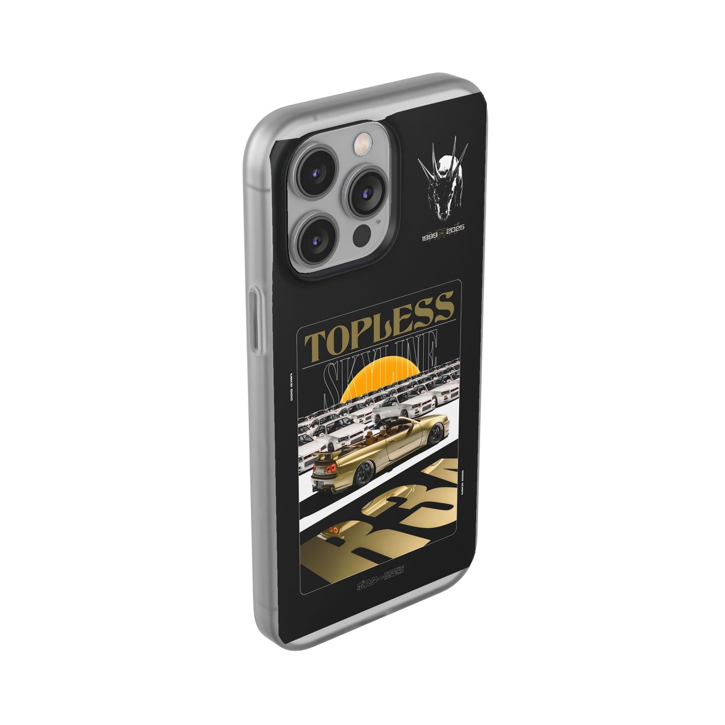 Gold TOPLESS SKYLINE - iPhone Case