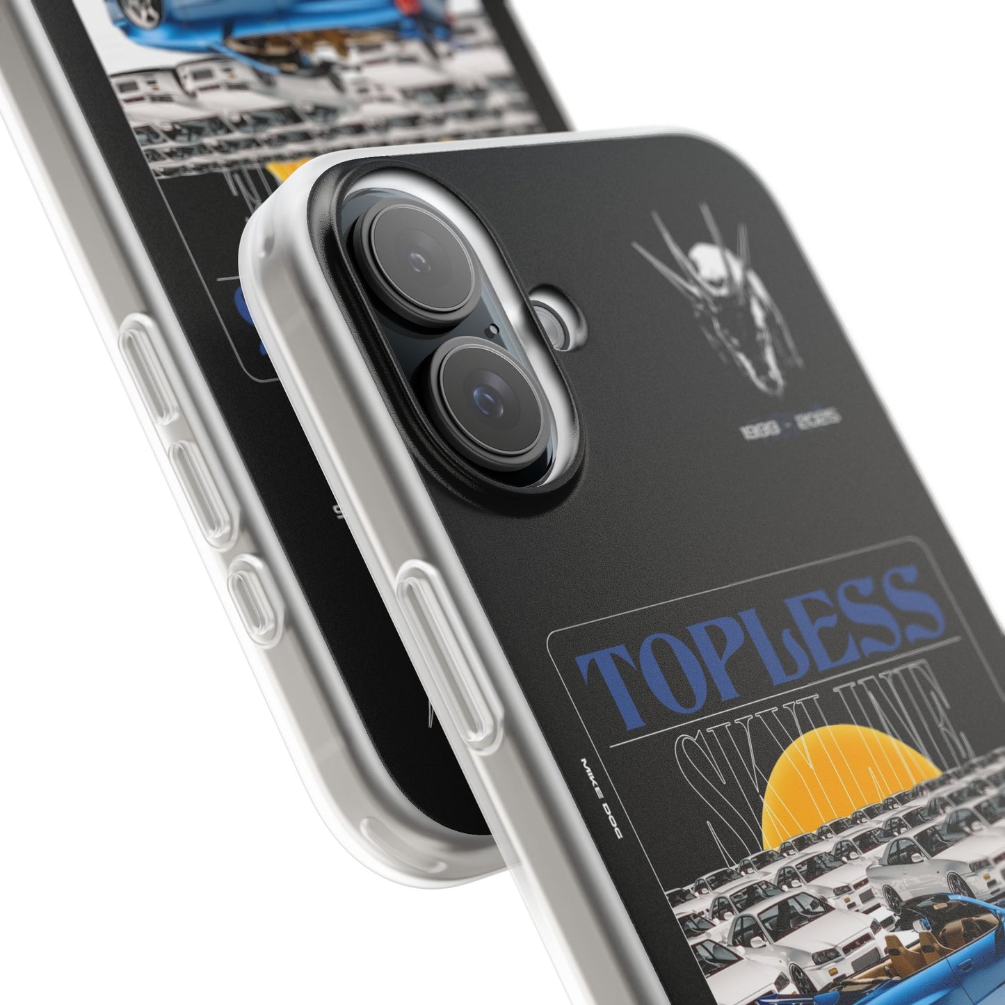Blue TOPLESS SKYLINE - iPhone Case