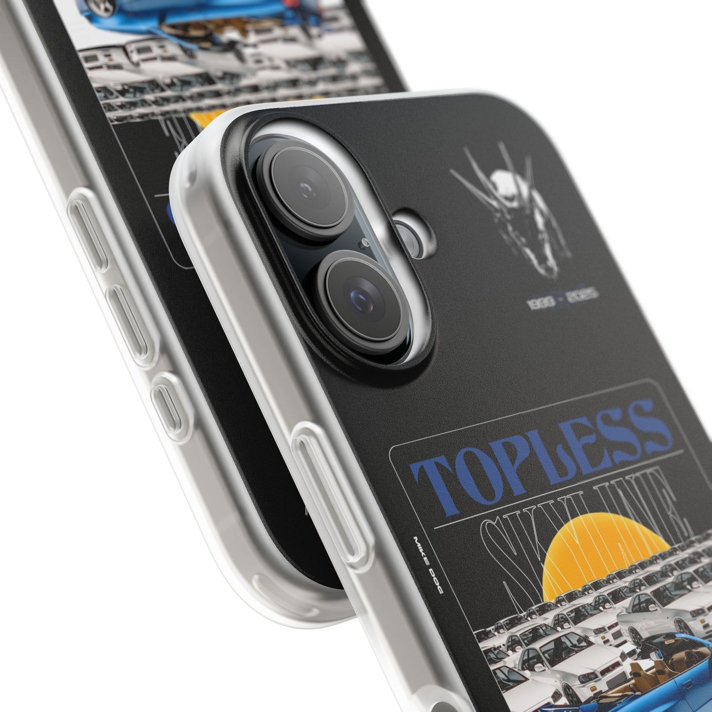 Blue TOPLESS SKYLINE - iPhone Case