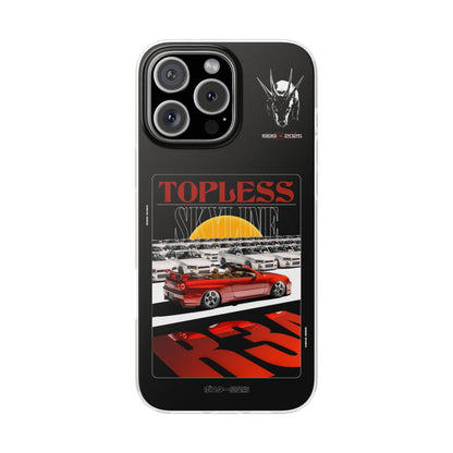 Red TOPLESS SKYLINE - iPhone Case