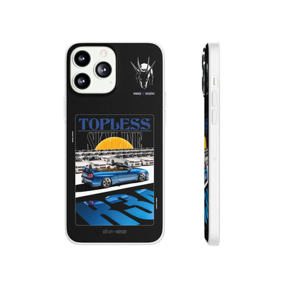 Blue TOPLESS SKYLINE - iPhone Case