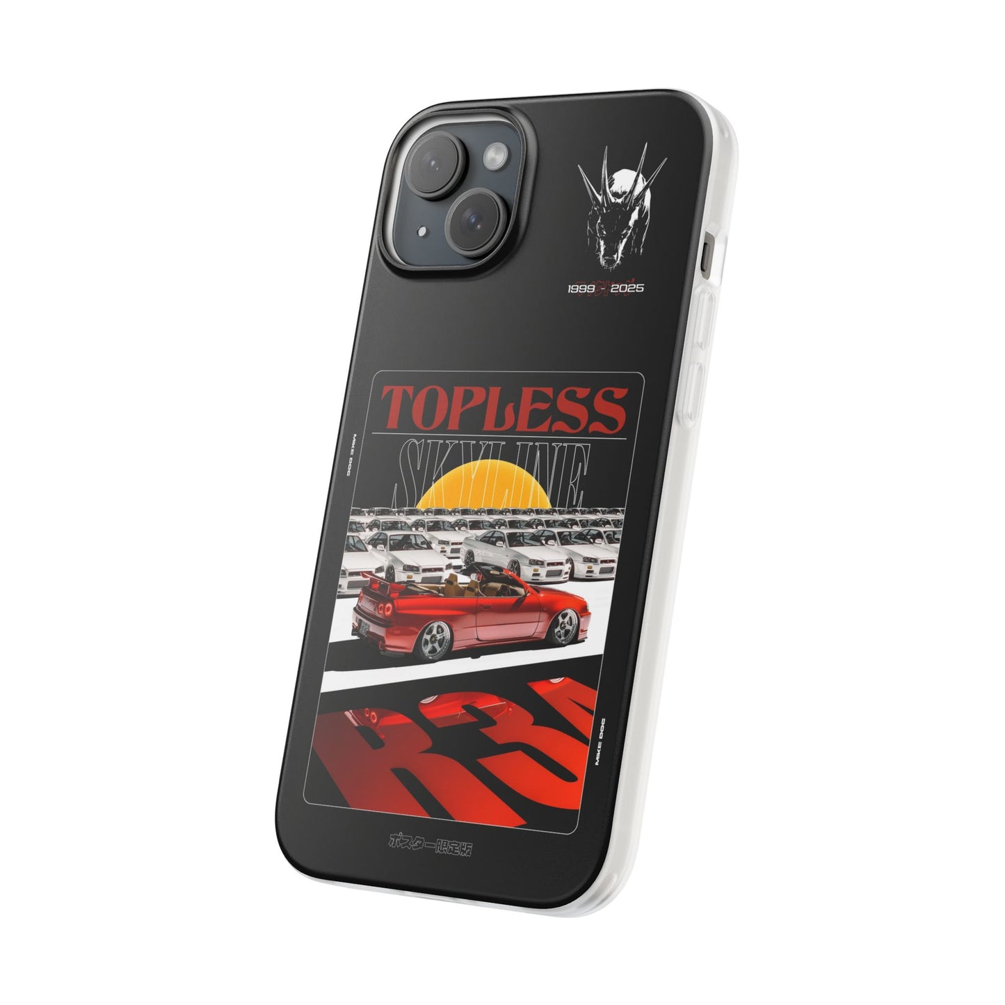 Red TOPLESS SKYLINE - iPhone Case