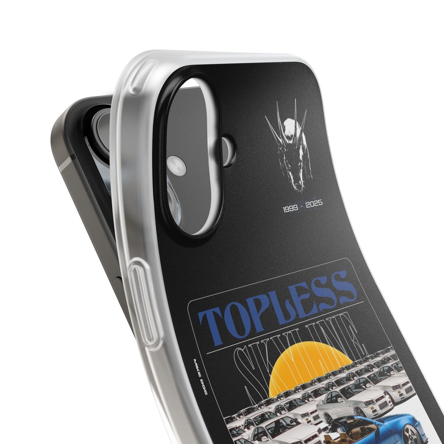Blue TOPLESS SKYLINE - iPhone Case