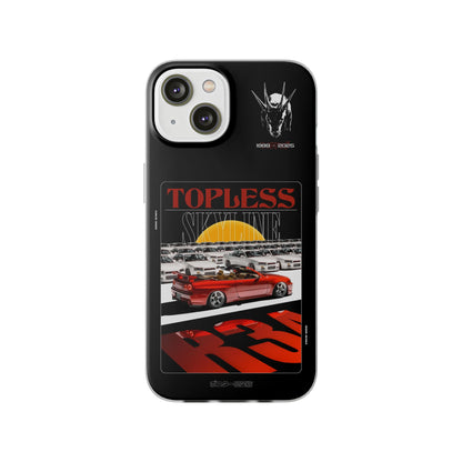 Red TOPLESS SKYLINE - iPhone Case