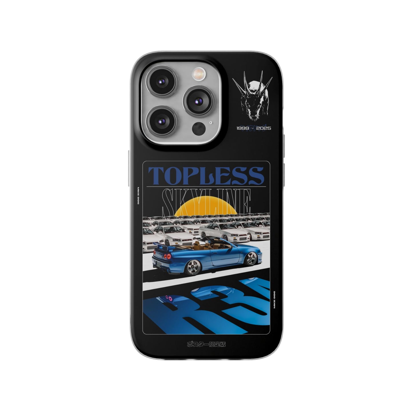 Blue TOPLESS SKYLINE - iPhone Case