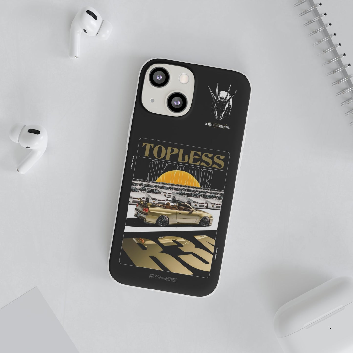 Gold TOPLESS SKYLINE - iPhone Case