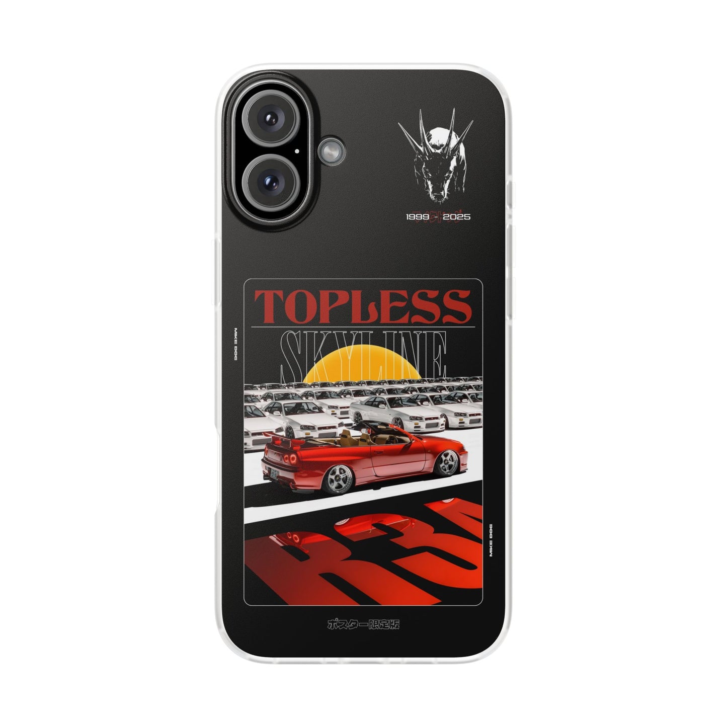 Red TOPLESS SKYLINE - iPhone Case