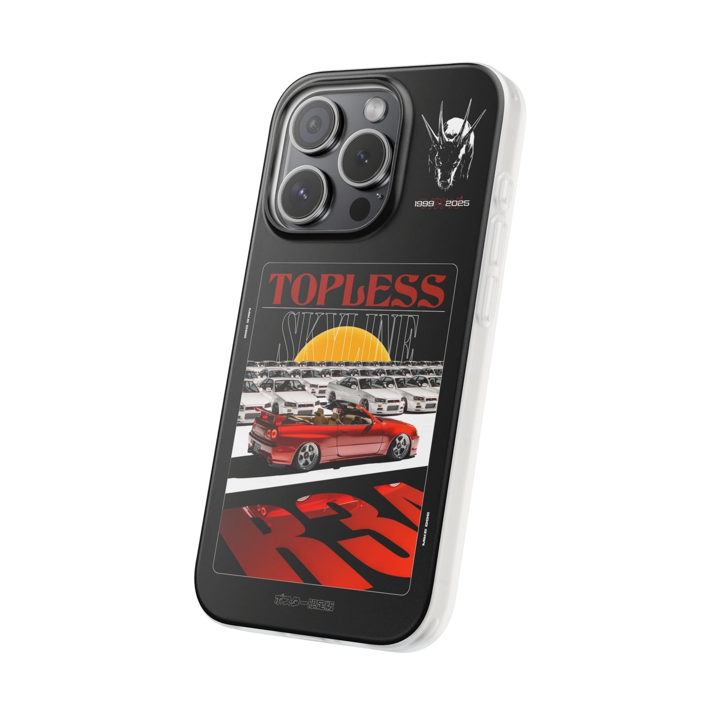 Red TOPLESS SKYLINE - iPhone Case