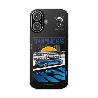 Blue TOPLESS SKYLINE - iPhone Case