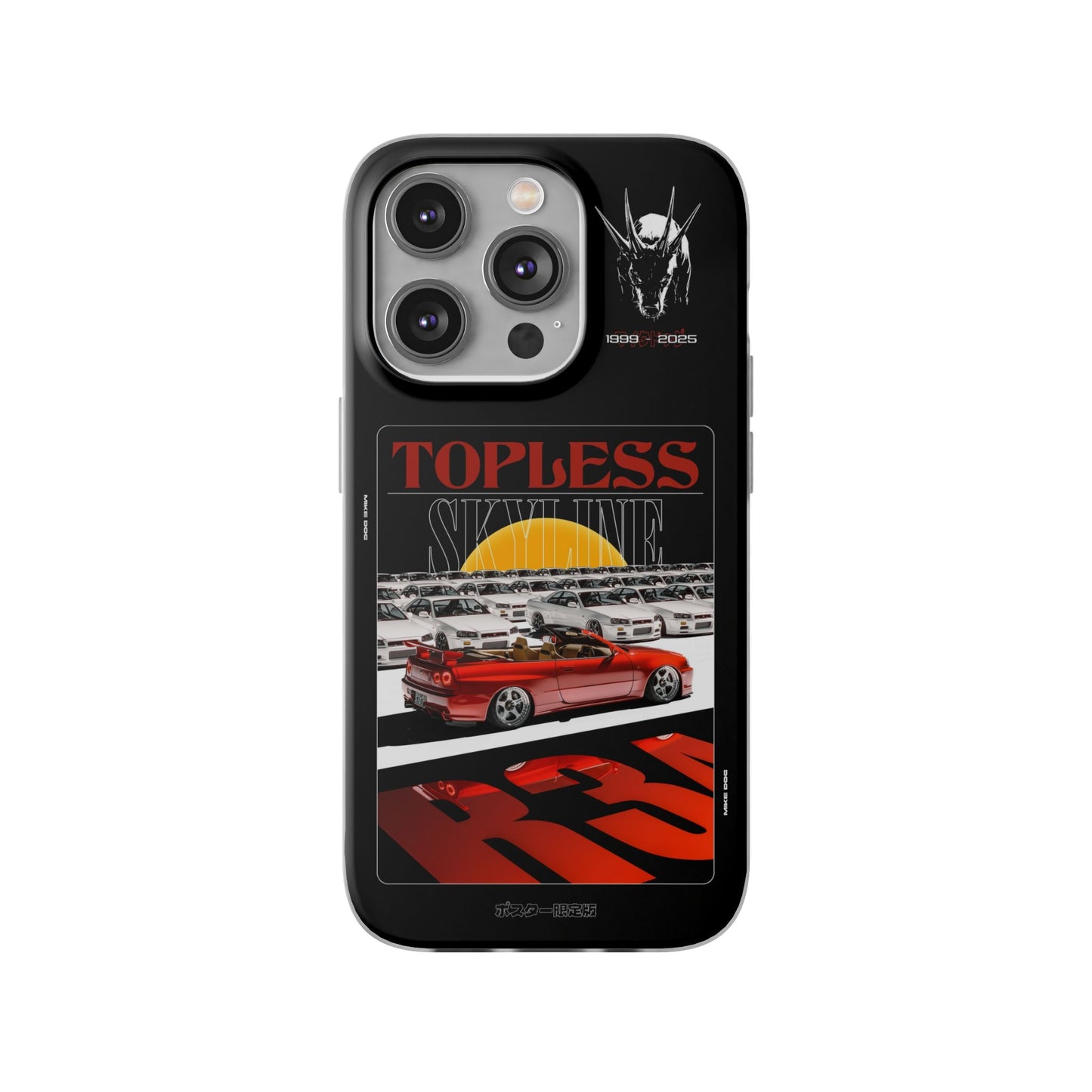 Red TOPLESS SKYLINE - iPhone Case
