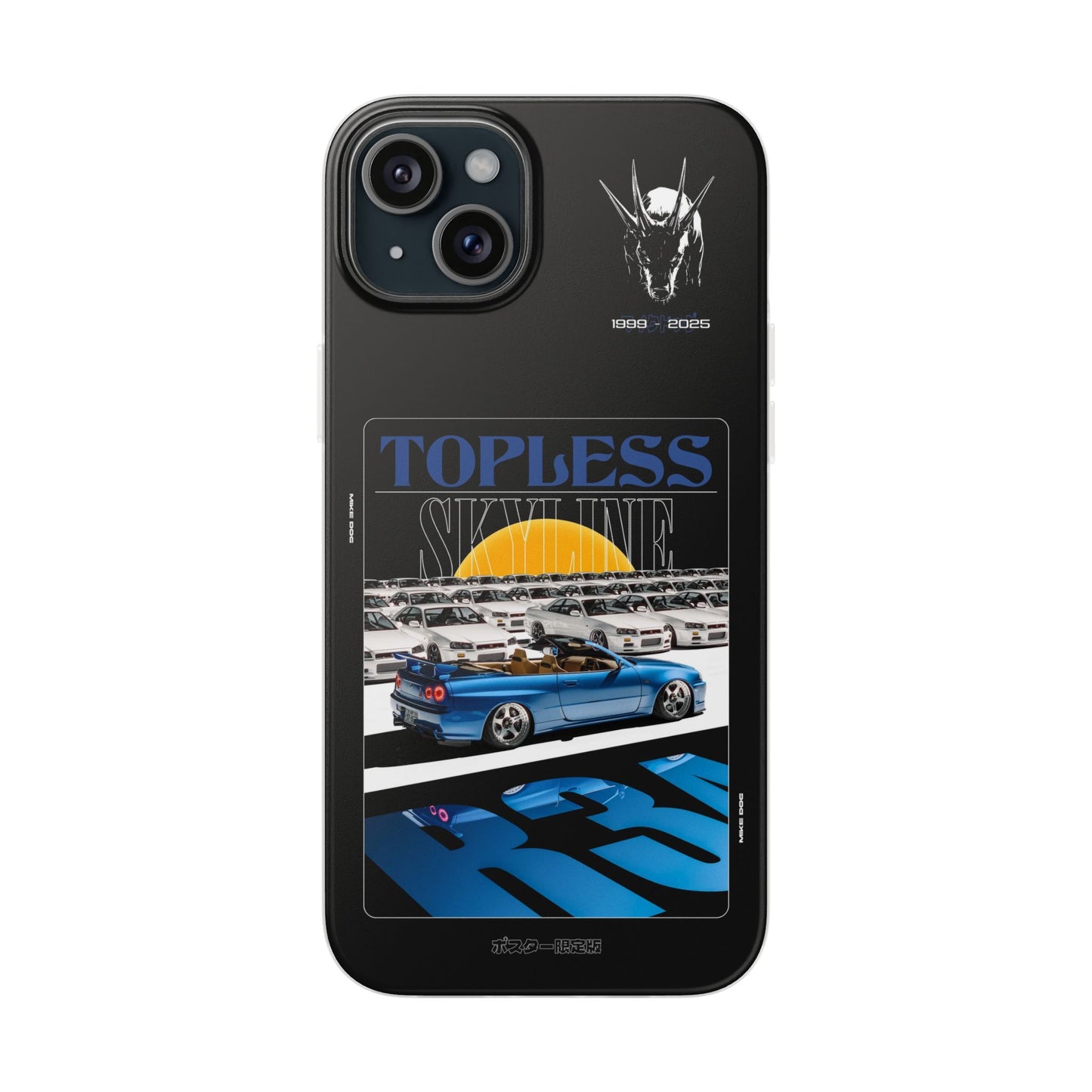 Blue TOPLESS SKYLINE - iPhone Case