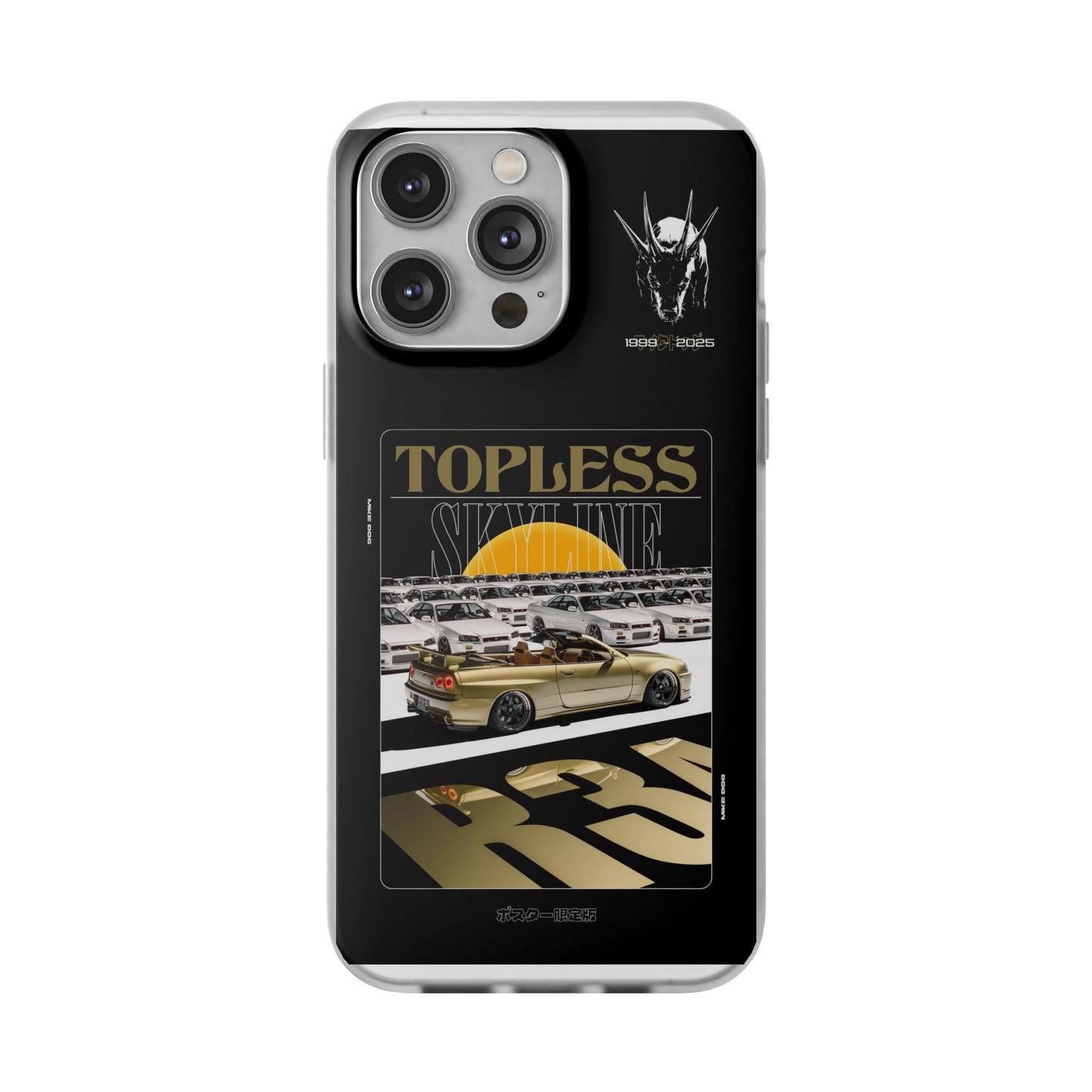 Gold TOPLESS SKYLINE - iPhone Case