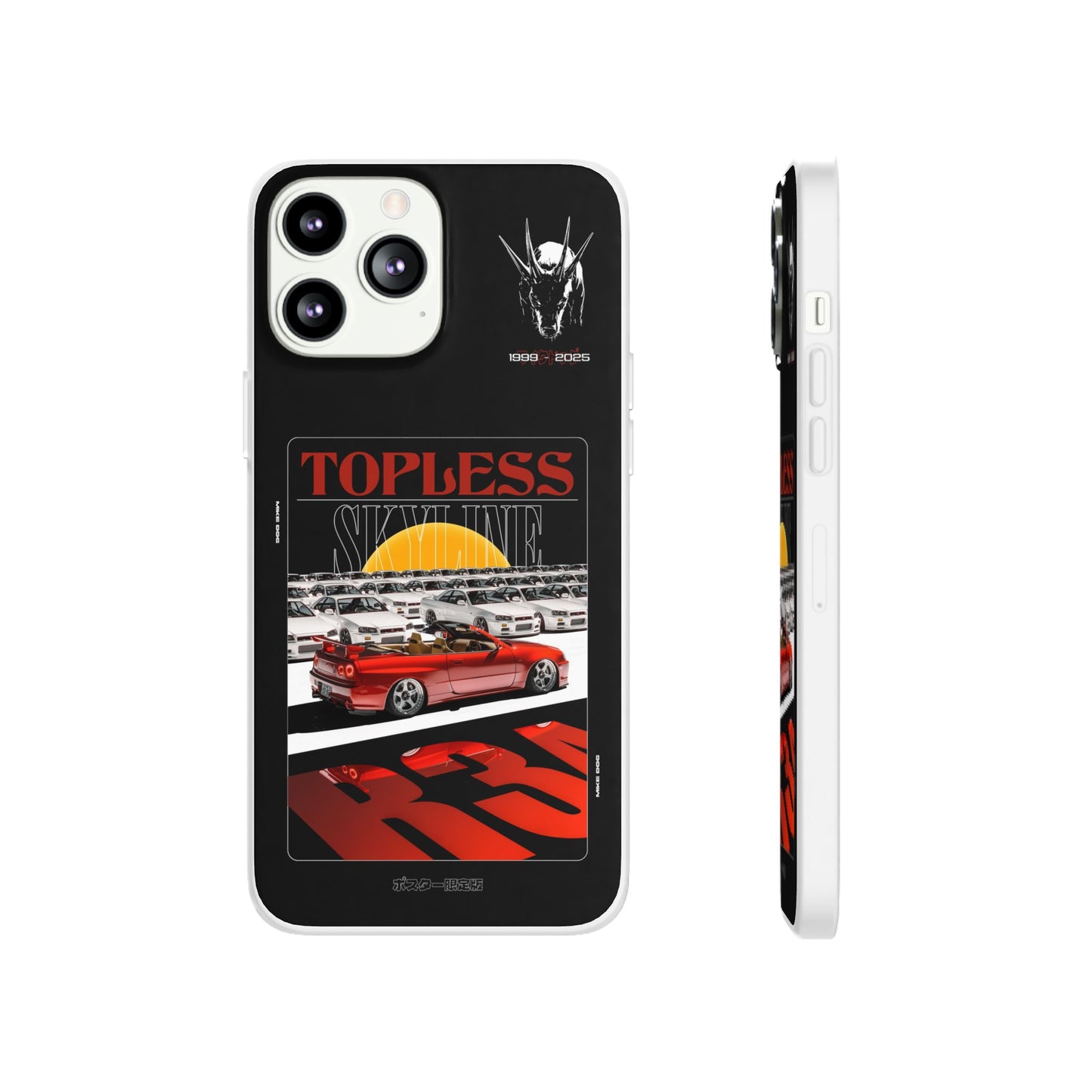 Red TOPLESS SKYLINE - iPhone Case