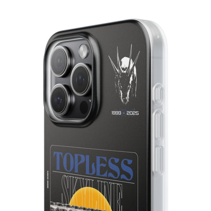 Blue TOPLESS SKYLINE - iPhone Case