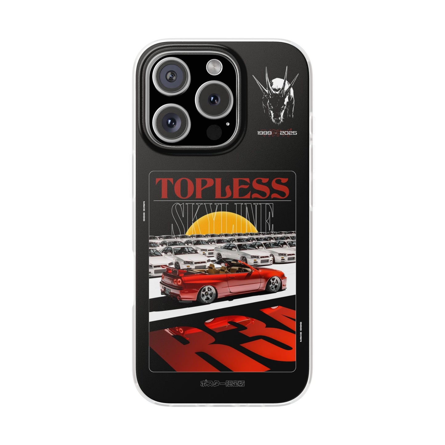 Red TOPLESS SKYLINE - iPhone Case