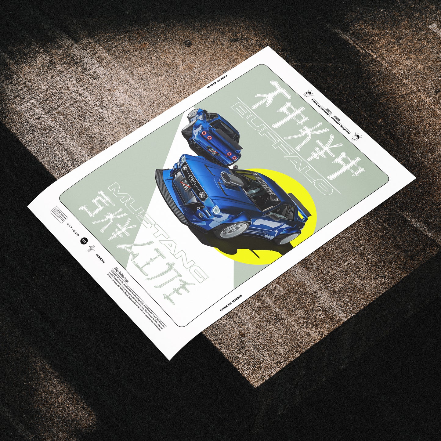 Blue TOKYO BUFFALO - Poster